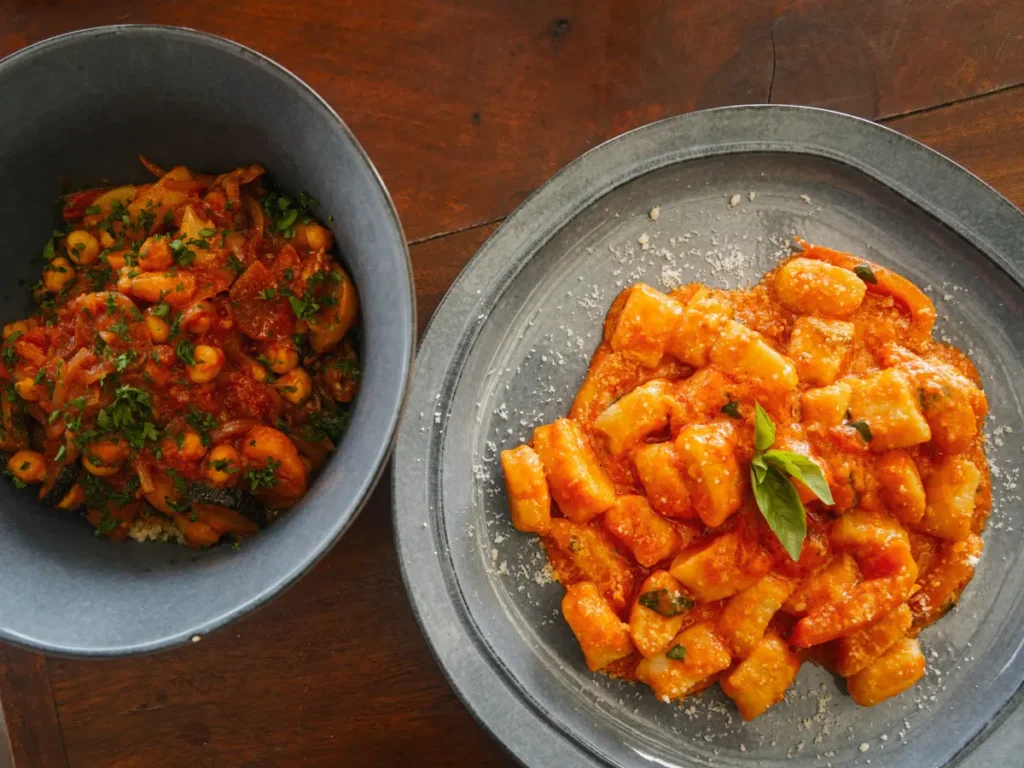 A tangine and pasta dish served at Carrie's in Ahangama