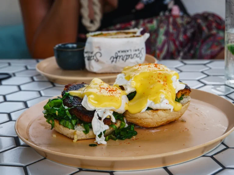 Eggs benedict served at Spindrift restaurant