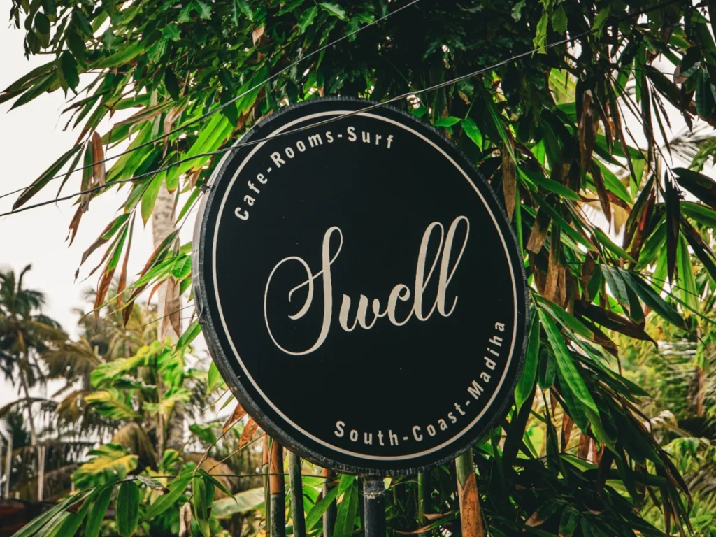 Swell cafe sign in Madiha