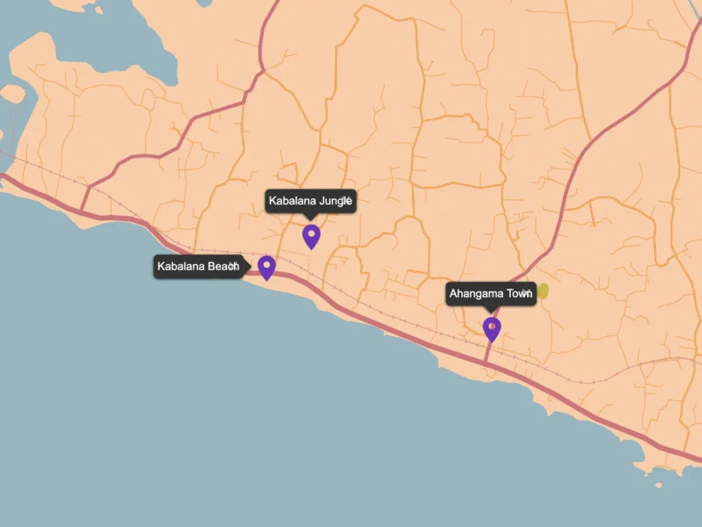 Where to stay in Kabalana map