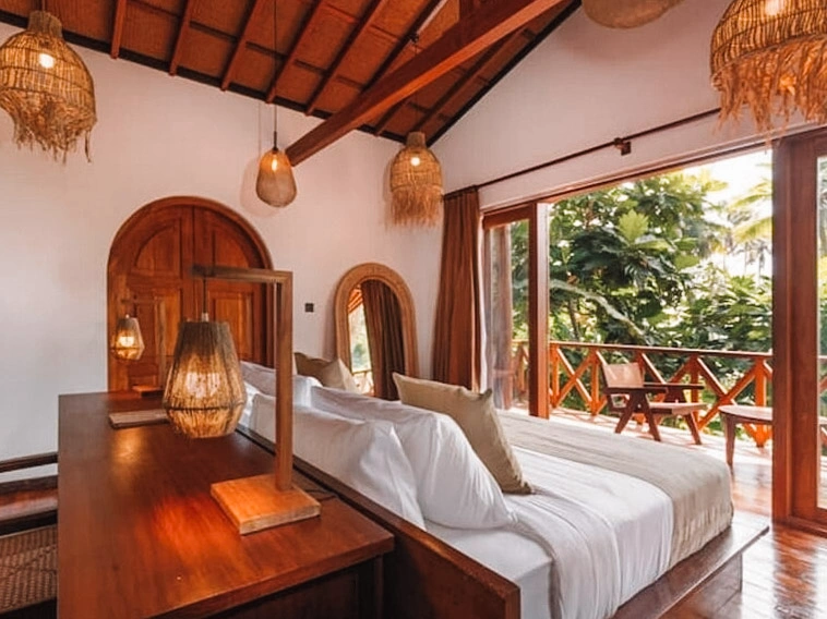 The master bedroom at Kohomba Villa Madiha Hill, one of the top places to stay in Madiha