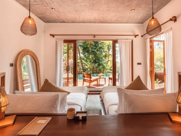 The twin room at Kohomba Villa Madiha Hill, a great accomodation option in Madiha
