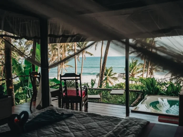 The bedroom at See More Treehouse