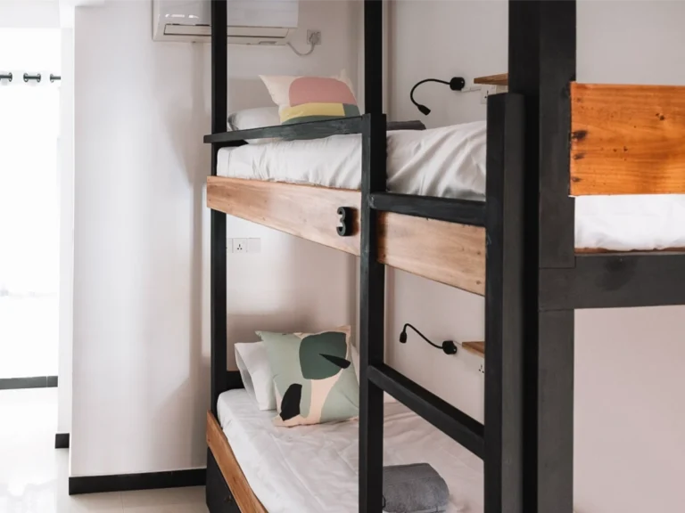 Bunk bed dorm rooms at Spindrift
