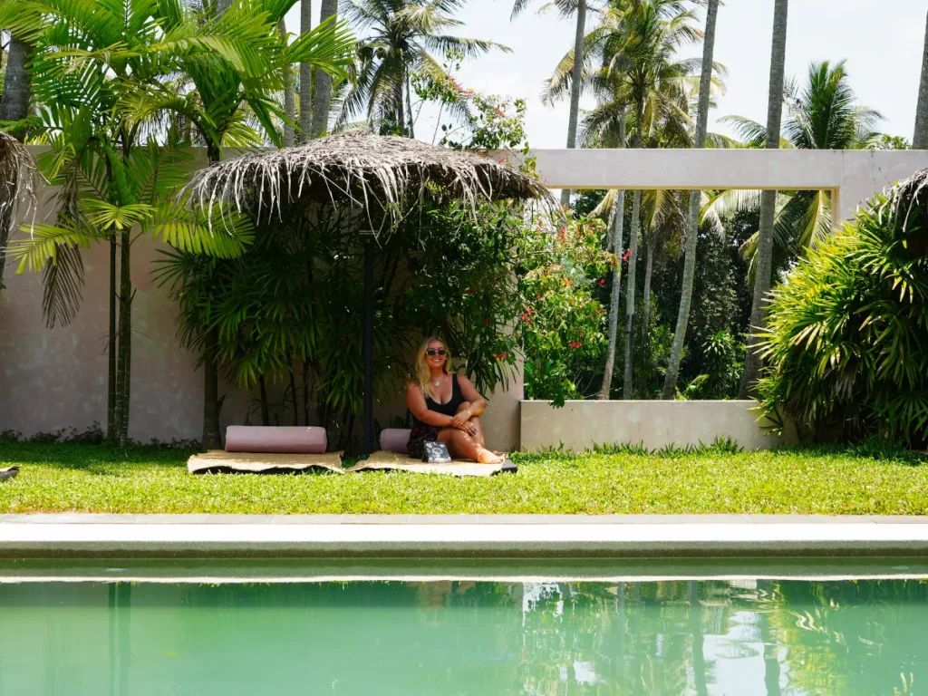 Chilling by The Palm pool in Ahangama, a top thing to do